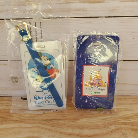 Walt Disney Travel Co. Mickey Mouse Disneyland 45 Years Of Magic Luggage Tags - Picture 1 of 3